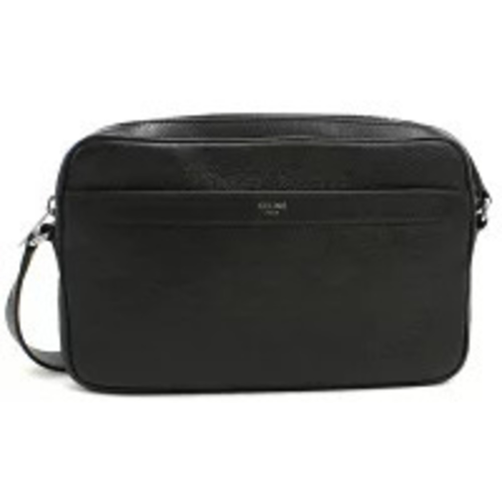 Celine Crossbody Bag Embossed Triomphe Messenger Black